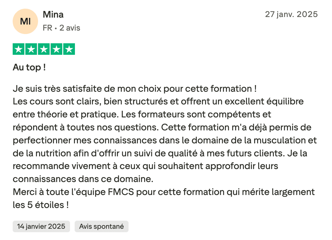 Avis certifié FMCS #21