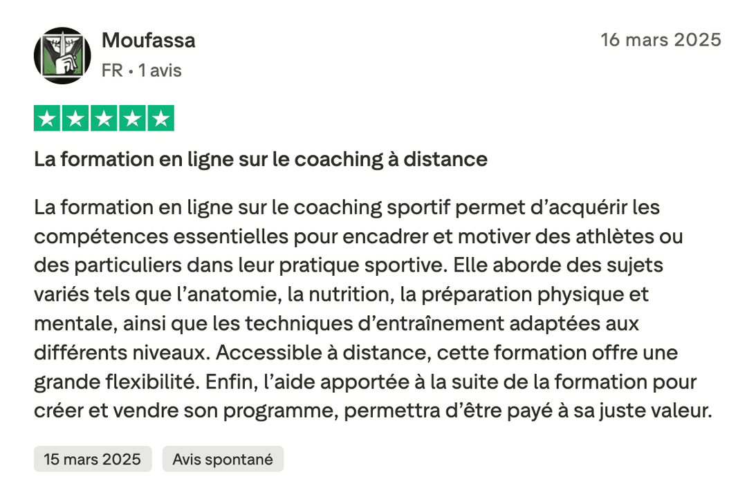 Avis Trustpilot FMCS #4